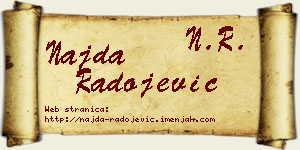Najda Radojević vizit kartica